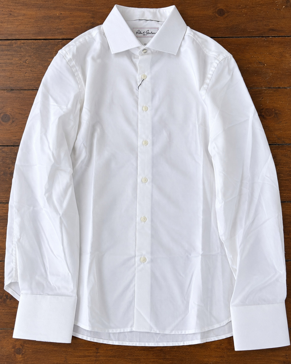 Robert Graham Arch White Dress Shirt 16.5/42 Cotton Classic Fit NWT